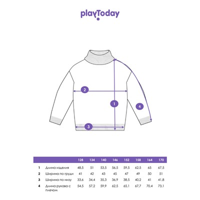 Свитер трикотажный для девочек
