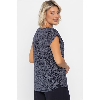 Блуза Милена (темно-синяя) Б14302-8М