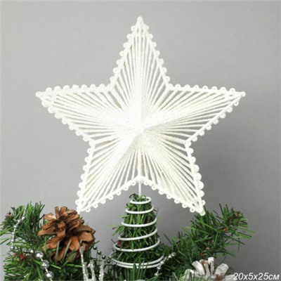 Верхушка на елку Звезда 20х25 см / LBY-23117 /уп 70/140/