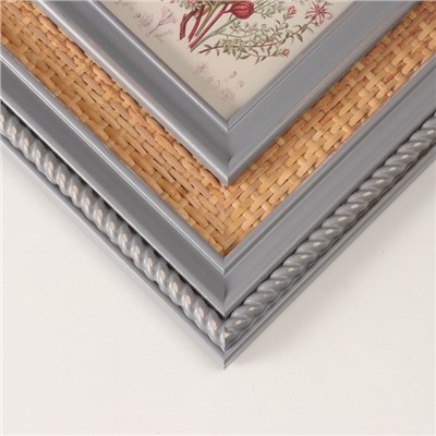 Фоторамка для фото 10×15 см «Плетёный кант эко», массив сосны, 2×25×30.6 см