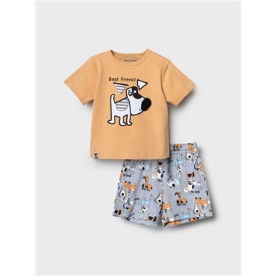 Комплект детский трикотажный для мальчиков: джемпер (футболка), шорты