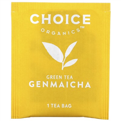 Choice Organic Teas, Organic, Genmaicha, Green Tea, 16 Tea Bags, 1.00 oz (28 g)