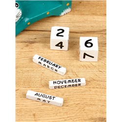 Календарь настольный «Кошка», 14×5.4×10 см, дерево, зелёный