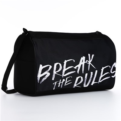 Сумка спортивная Break the rules, 40×24×21, отдел на молнии, черная