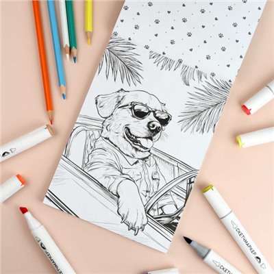 Книжка-раскраска 145х210 мм 32л "Современная раскраска" "МОДНЫЕ ЖИВОТНЫЕ" 70889 Феникс