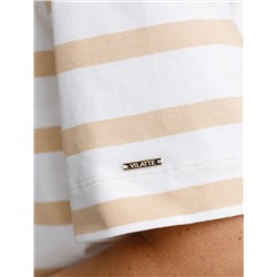 Свободная футболка с принтом из премиального хлопка с эластаном