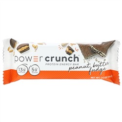 BNRG, Power Crunch, протеиновый энергетический батончик со вкусом арахисового масла и ирисок, 12 шт. по 40 г