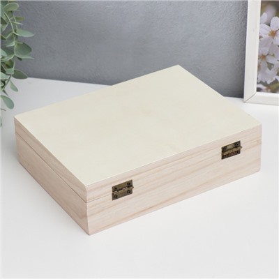 Шкатулка для росписи дерево «Прямоугольная», для творчества, декора, 6×21.5×16.5 см