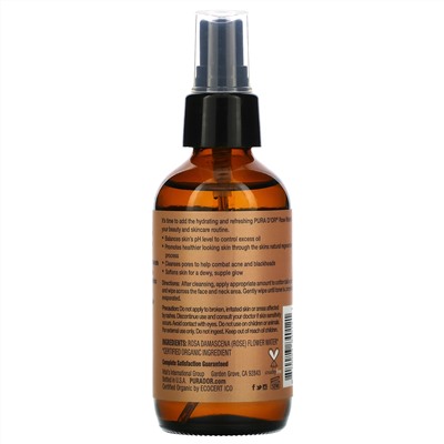 Pura D'or, Professional, Organic Rose Water, 4 fl oz (118 ml)