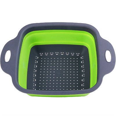 31490-1 Дуршлаг силикон с ручками, ЗЕЛЕН.MB (х60)