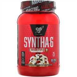 BSN, Syntha-6, ягодный вафельный рожок, 2,59 ф. (1,17 кг)