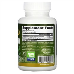 Jarrow Formulas, куркумин 95, 500 мг, 60 растительных капсул