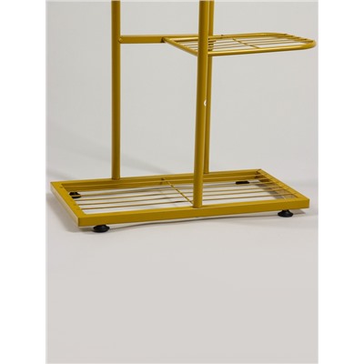 Подставка для цветов Greengo, 5 полок, 44×22×95 см, напольная, металл, цвет золотой
