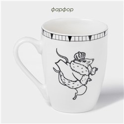 Кружка новогодняя Доляна «Волшебная сказка», 330 мл, фарфор, белая