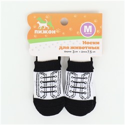 Носки нескользящие «Кеды», размер M (3/4×7 см), набор 4 шт.