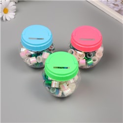 Клейкая лента пластик в банке «Перл. Белый и зелёный», набор 40 шт., 1.2 см, дл.0.9 м, 7×7×9 см