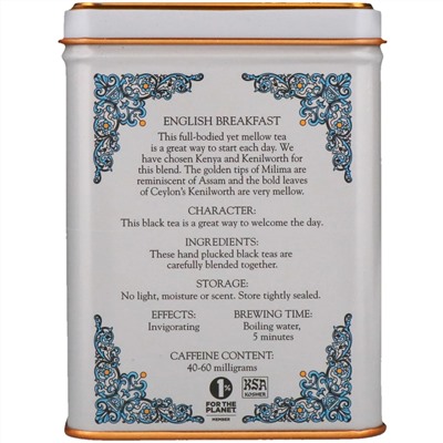 Harney & Sons, English Breakfast, чайная смесь HT, черный чай, 20 пакетиков, 40 г (1,4 унции)