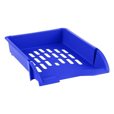 Лоток для бумаг горизонтальный ЛИДЕР синий ЛТГ-30466 Стамм