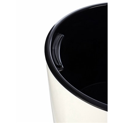 Кашпо для цветов «Рондо», пластик, 15 л, d=32 см, h=56.5 см, со вставкой, белое