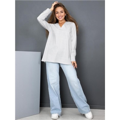 Блузка "Асель" (Серая полоска)