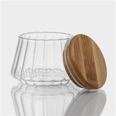 Банки для сыпучих продуктов BellaTenero «Эко», 14×22.5 см, с бамбуковой крышкой, 3 шт., стекло