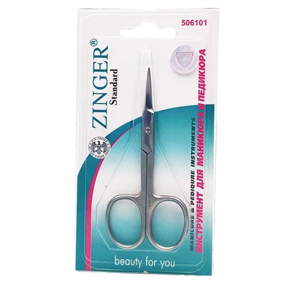 Zinger Ножницы маникюрные для кутикулы изогнутые / Standard B 118 S(FD), глянцевый/матовый, 9,5 см 1803
