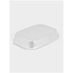 Противень, 1.8 л, 21×29.4 см, h=4.5 см, листовой алюминий 1.2 мм, серебристый