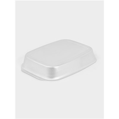 Противень, 1.8 л, 21×29.4 см, h=4.5 см, листовой алюминий 1.2 мм, серебристый