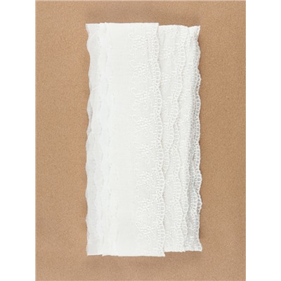 Кружево шитьё, 50 мм, 13.7±1 м, белое