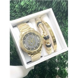 Подарочный набор для женщин часы, 2 браслета + коробка #22864418