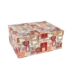 Коробка подарочная Прямоугольная 10 штук набор Новый год / M10-108 /уп 6/