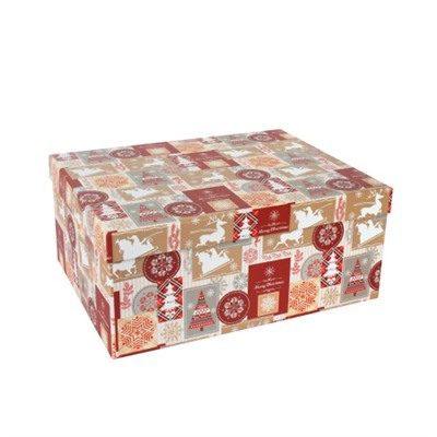 Коробка подарочная Прямоугольная 10 штук набор Новый год / M10-108 /уп 6/