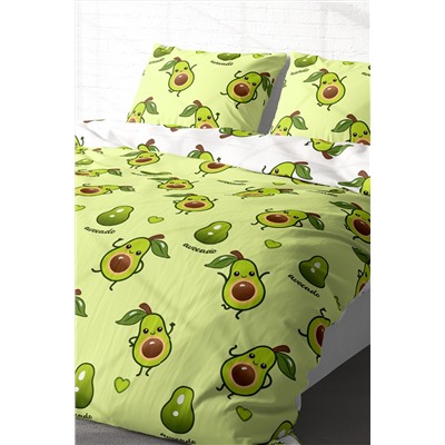 КПБ перкаль "Crazy Getup" рис. 16508-1/16508-2 Аvocado