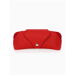 Футляр для очков, на кнопке, 16×3×6.3 см, красный