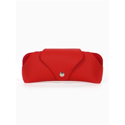 Футляр для очков, на кнопке, 16×3×6.3 см, красный