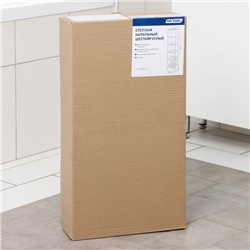 Стеллаж напольный шестиярусный, 29×29×158.5 см, чёрный