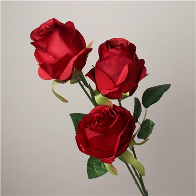 Цветок искусственный Роза букет 66 см 3 головы / HJY-4 /уп 2/400/