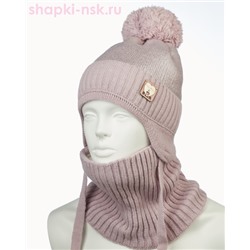 02-84-S Комплект для девочки (шапка+снуд) (50-52)