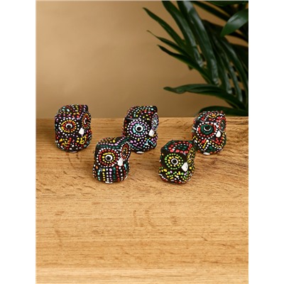 Набор сувенирный «Совушки», 5 шт., 3 см, дерево албезия