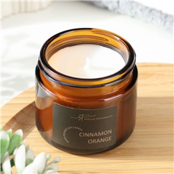 Ароматическая свеча в банке Cinnamon orange, соевый воск, 50 г, апельсин и корица