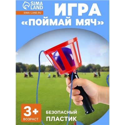 Игра «Поймай мяч», корзинка d=10.5 см, мячик d=7.5 см