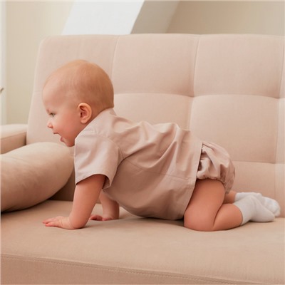 Комплект детский (футболка и шорты) MINAKU, рост 86-92 см, бежевый