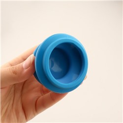 Набор вакуумных банок для массажа, резиновые, d=10/8/6/4 см, 4 шт., синий