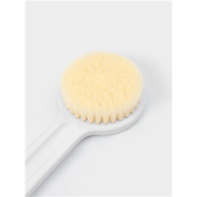 Щётка банная на ручке Доляна, массажёр, 35×7 см, белая