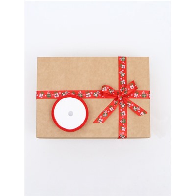 Лента атласная декоративная новогодняя «Подарочки», 1.5 см × 5 м