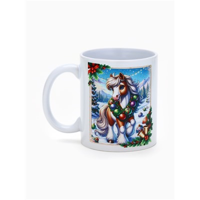 Кружка новогодняя керамическая «Чудо обязательно случится», лошадь, 320 мл