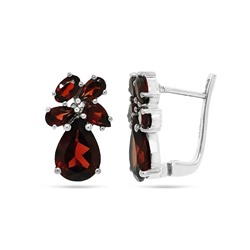 Серьги из серебра гранат, Алекса