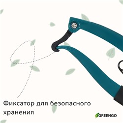 Секатор плоскостной, 7" (18 см), с пластиковыми ручками, Greengo