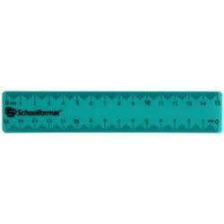 Линейка пластиковая 15 см непрозрачная цветная неон ЛИ-НЕ15 SchoolФормат