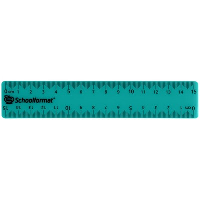 Линейка пластиковая 15 см непрозрачная цветная неон ЛИ-НЕ15 SchoolФормат